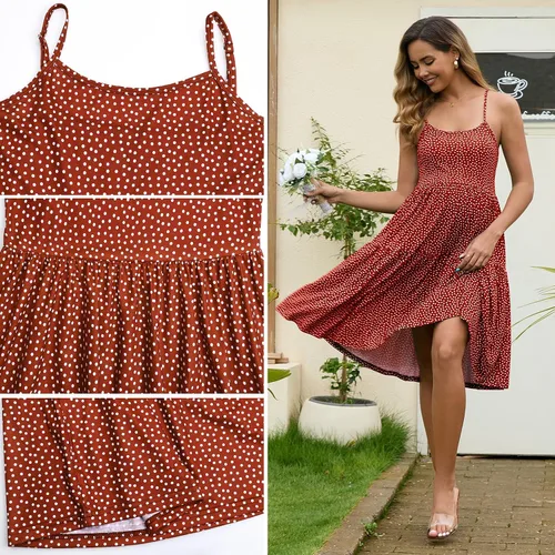 Miniatura 90 de GINKANA Vestido de maternidad sin mangas para mujer, con tirantes ajustables, vestido casual de verano para uso diario o baby shower