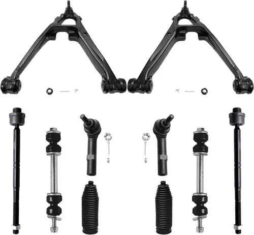 Miniatura 55 de Detroit Axle - Kit de suspensión frontal de 10 piezas para Jeep 2002-2004 Liberty, 2 brazos de control superiores con rótula 2 rótulas inferiores, 4