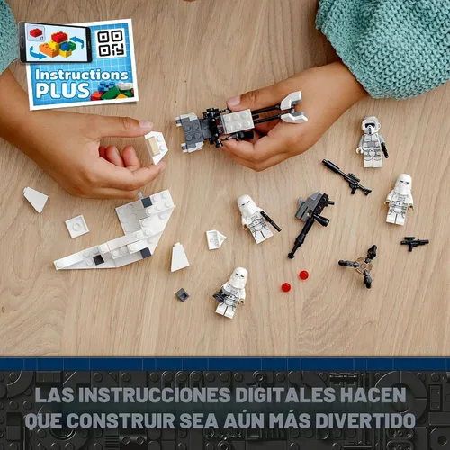 Miniatura 4 de LEGO Star Wars Snowtrooper - Paquete de batalla 75320, juguete de construcción con 4 figuras, lanzadores y bicicleta rápida, idea de regalo