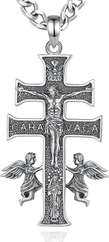 Miniatura 129 de CELESTIA Medallas de plata de ley 925 San Miguel/San Cristóbal/San Benito/San Gabriel/Virgen María/Jesús/Caravaca/Metatrón/Sello de los Siete