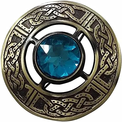 Broche de corte para hombre, piedras escocesas, mosca escocesa, celta, chapado antiguo, joyería vintage nórdica, Antiguo, Sin gemas.