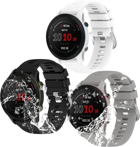 Miniatura 9 de Miimall Correa de silicona compatible con Garmin Forerunner 255