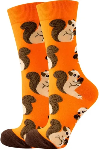 Miniatura 6 de Calcetines deportivos de media pantorrilla con diseño de animales frutales, piña, pingüino, gato, para mujeres y hombres