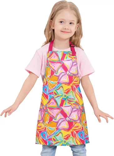 WERNNSAI Delantales artísticos para cocinar, delantal de pintura para niñas y niños