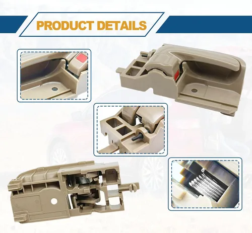 Miniatura 3 de Manijas de puerta interior para el lado del conductor y del pasajero compatibles con Toyota Corolla 2003-2008, Toyota Tacoma 2005-2015, Pontiac Vibe