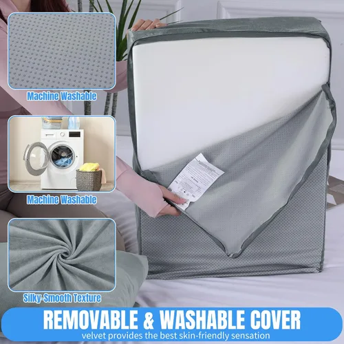 Miniatura 7 de HOMBYS Almohada ajustable que eleva las piernas, almohadas de elevación de piernas de espuma de alta densidad para después de la cirugía, almohada