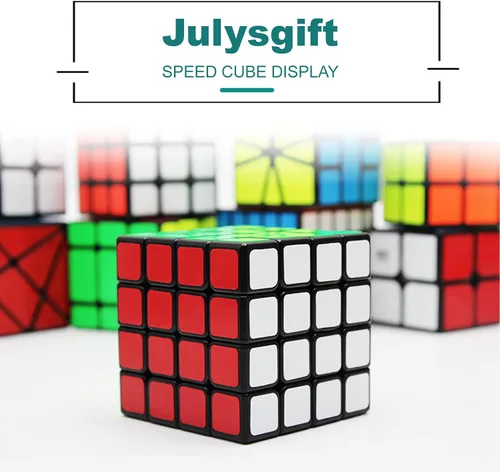 Miniatura 3 de Classic Magic Cube - Rompecabezas de 2.4 pulgadas, cubo de velocidad inteligente de 4 x 4, juego educativo (1 paquete, negro)