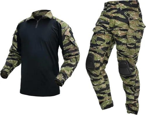 Miniatura 8 de IDOGEAR Conjunto de uniformes de combate G3 para hombre con rodilleras y coderas, ropa de camuflaje Verde (Ranger Green)