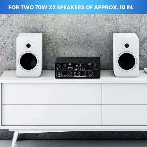 Miniatura 3 de Amplificador estéreo de audio para el hogar de 1000 W, amplificador Bluetooth 5.3 para dos altavoces de 50 W x2 de aproximadamente 8 pulgadas