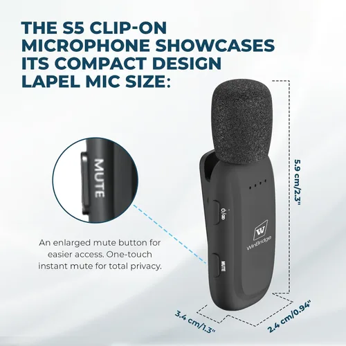Miniatura 4 de WinBridge - Amplificador de voz inalámbrico para profesores, sistema de micrófono de solapa que ahorra tu voz, sistema PA portátil de 15 W