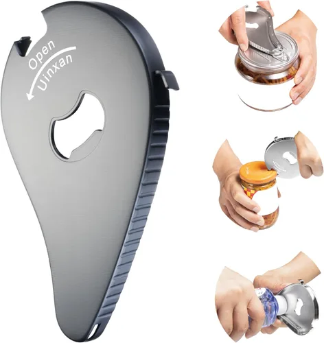 Uinxan - Abrebotellas 5 en 1 para personas mayores con artritis y manos débiles | Opens Vacuum Seals, Water, Small Jar Lids(0.6"-2.7"), Beer Caps,