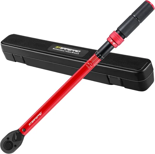 Miniatura 16 de ATsafepro Llave Dinamométrica Digital - Impulsor de 1/2 Pulgada y 5.1-340Nm (3.8-250.8 ft-lb), Llave Dinamométrica de Servicio Pesado con Zumbador