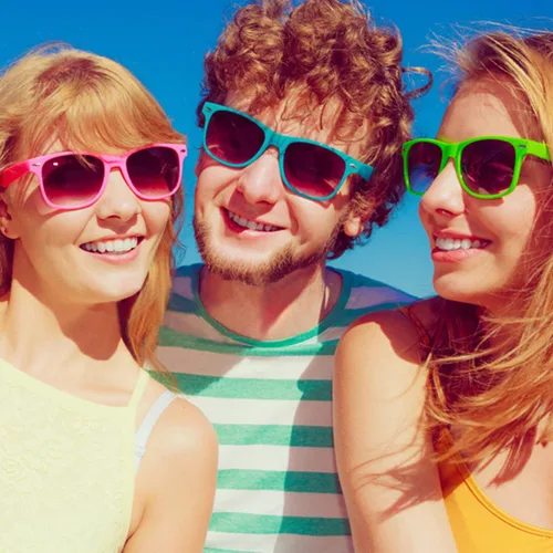 Miniatura 5 de Suministros para regalos de fiesta de colores neón Paquete de 8 gafas de sol unisex