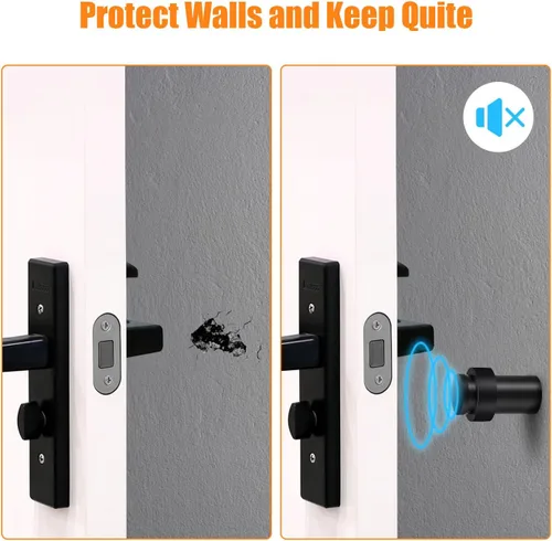 Miniatura 4 de Topes de puerta cilíndricos para la parte inferior de la puerta, topes de puerta de 2.5 pulgadas, protectores de pared de goma para parachoques