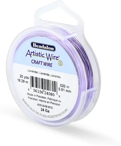 Miniatura 127 de Artistic Wire, alambre para manualidades de calibre 22 bañado en plata, resistente a las manchas, color cobre, blanco, 9,1 m