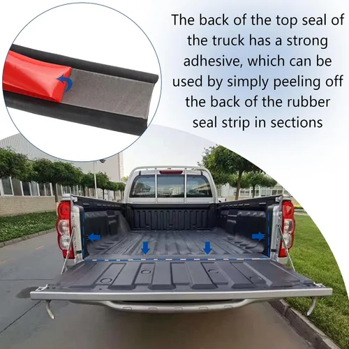 Miniatura 4 de Sello de cubierta tonneau para camión, sello de goma para cámper, burlete de goma con doble agujero, sellos universales para puerta trasera