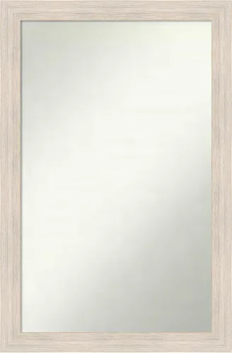 Miniatura 49 de Amanti Art Espejo de baño blanco para sobre el fregadero, 30 x 35 pulgadas, espejo de tocador rectangular estrecho de Eva de oro blanco, marco