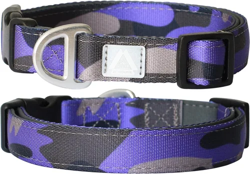 Miniatura 7 de Collar de perro acolchado suave, cuello de 16 a 25 pulgadas, collar ajustable resistente con logotipo reflectante 3M para perros medianos y grandes