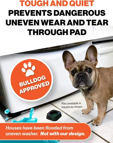 Miniatura 4 de SlipToGrip BE Quiet Pads - Paquete de 4 almohadillas redondas sin vibración con inserto de acero inoxidable, silenciosas patas de lavadora