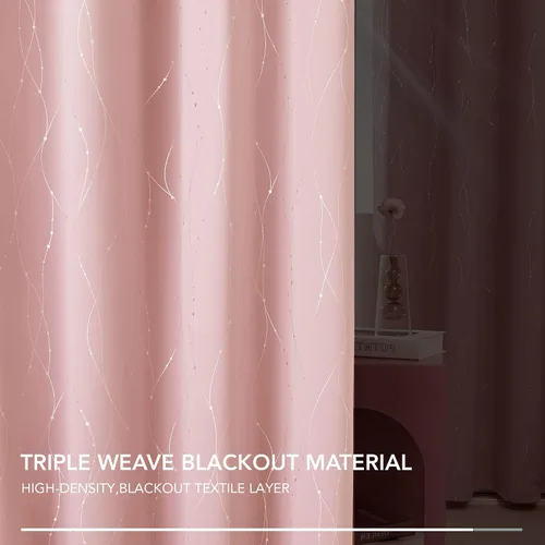 Miniatura 5 de Deconovo Cortinas blackout cortas para ventanas pequeñas, 45 pulgadas de largo, con aislamiento térmico y bloqueo de luz