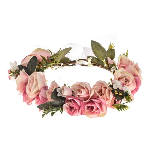 Vividsun - Corona floral y ajustable para usar en bodas, festivales y sesiones de foto