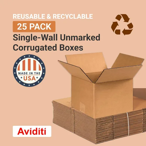 Miniatura 3 de BOX USA Cajas de envío pequeñas de 8 pulgadas de largo x 8 pulgadas de ancho x 6 pulgadas de alto, paquete de 25 cajas de cartón corrugado