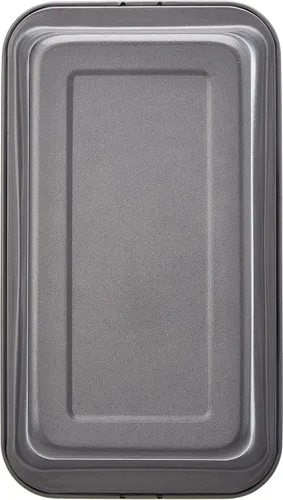 Miniatura 3 de Amazon Basics Molde rectangular antiadherente para hornear pastel de carne con distribución uniforme del calor, 9.5 x 5 pulgadas, gris, juego de 2