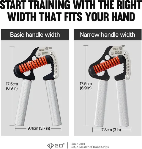 Miniatura 5 de GD IRON GRIP Entrenador de Fuerza de Agarre Fortalecedor de Manos Ajustable Fortalecedor de Agarre de Manos Ejercitador de Agarre de Manos