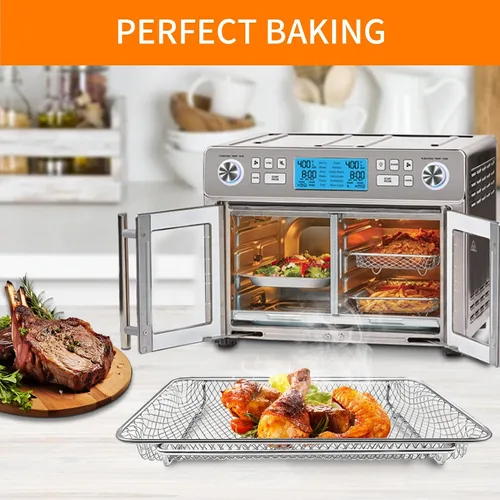 Miniatura 3 de Canasta de reemplazo para horno de aire frito de zona dual Emeril Lagasse 360 25 QT horno de aire frito tostador de convección de malla de acero