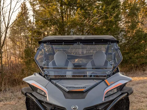 Miniatura 2 de SuperATV - Parabrisas UTV de policarbonato resistente a los arañazos de 1/4 pulgadas para CFMoto ZForce 950 2020-2022 Posiciones completas, medias