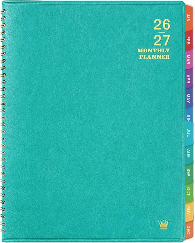 Miniatura 9 de Agenda mensual 2026/Calendario - Ene 2026 - Dic 2026, Agenda mensual 2026, 12 meses, piel sintética, 8.86" x 11.4", 15 páginas de notas
