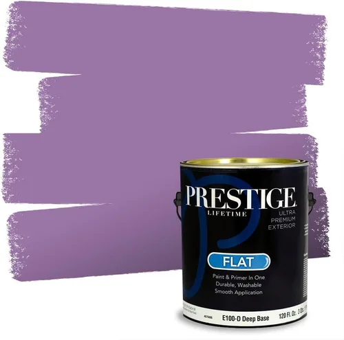 Miniatura 92 de PRESTIGE Pinturas de pintura interior e imprimación en uno, 1 galón, plano, combinación comparable de Sherwin Williams* Kimono Violet*