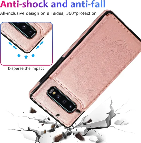 Miniatura 7 de Asuwish Funda compatible con Samsung Galaxy Note 8 y protector de pantalla de vidrio templado, con ranura para tarjetero, función atril, cartera