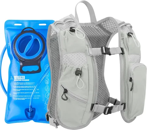 Miniatura 26 de Chaleco de correr para mujeres y hombres, mochila de hidratación para correr, chaleco para corredores, chaleco de hidratación, con soporte frontal