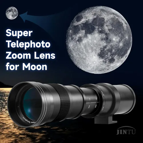Miniatura 5 de JINTU Lente Zoom Telefoto 420-1600mm Enfoque Manual para Canon T7i T6 T6i T6s T7 T8i T3i, T4i, T5, T5i, SL2, SL1 4000D 2000D 80D 90D 5D 6D 7D II 60D