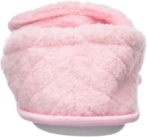 Miniatura 3 de MUK LUKS - Zapatilla de pie para mujer con punta abierta ajustable, rosa