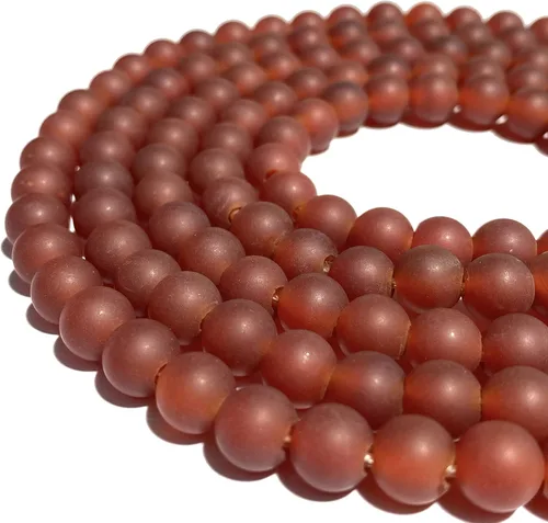ABCGEMS (agujero grande de 0.079 pulgadas, mate, no encerado) cuentas de cornalina de arándano madagasquino (tamaño de agujero consistente, perfecto