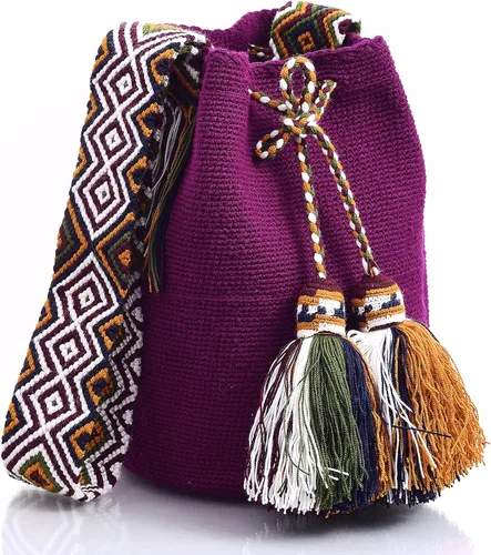Miniatura 2 de Wayuu Classic Boho Collection Hand Woven Beach Crocheted Tote Handbag