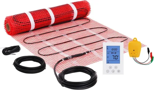 VEVOR Alfombrilla de Calefacción de Suelo, 20 Pies Cuadrados, Sistema de Calefacción Radiante Eléctrica en el Suelo con Sistema Cálido Calentado con