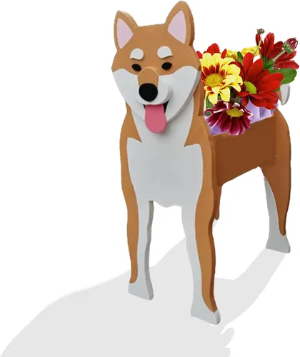 Miniatura 60 de Macetero de flores para perros, regalos para mujeres, bonitas macetas de PVC para perros, macetas para interiores y exteriores, maceta de jardín