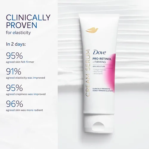 Miniatura 16 de Dove Suero Crema Pro-Retinol + Reafirmante para Elasticidad y Firmeza, con Péptidos de Colágeno, Niacinamida y Antioxidantes, Loción, 8 oz