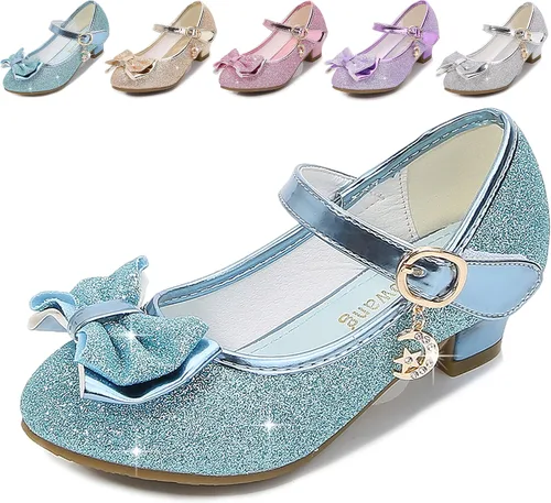 Miniatura 6 de Cadidi Dinos Zapatos de vestir para niñas con tacón de fiesta de boda Mary Jane Princess Flower Shoes (bebéniño pequeñoniño grande)