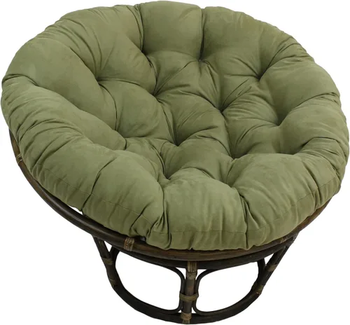 Miniatura 4 de Cojín de microgamuza para sillón papasan, color sólido, de Blazing Needles Vino tinto