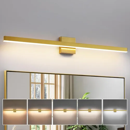 Miniatura 15 de KAISITE Luz de Baño Moderna Negra - Lámpara de Tocador LED Regulable de 5CCT de 24 Pulgadas para Espejo