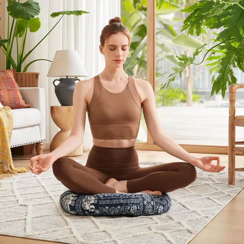 Miniatura 6 de Codi Almohada de Piso para Meditación, Almohadas Boho para Sentarse para Adultos y Niños, Cojín Grande para Yoga Sala de Estar Tatami para Sentarse