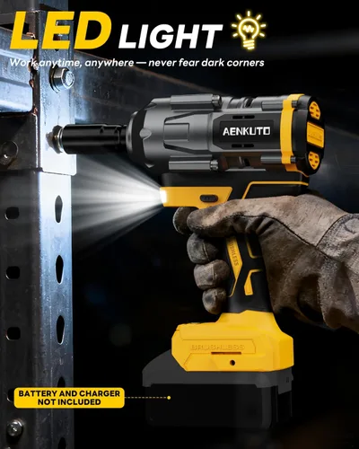 Miniatura 5 de Llave de impacto inalámbrica para batería DeWALT de 20 V MAX, 1500 Nm (1106 pies-libras) pistola de impacto sin escobillas de 1/2 pulgada, luz