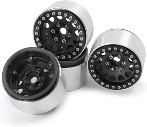 Miniatura 6 de RCLions Aluminio 1.9 Beadlock Ruedas Llantas 1.378 in para Axial SCX10 SCX10-II TRX4 Redcat Gen8 Gen7 1/10 Crawler Car Upgrade Parts