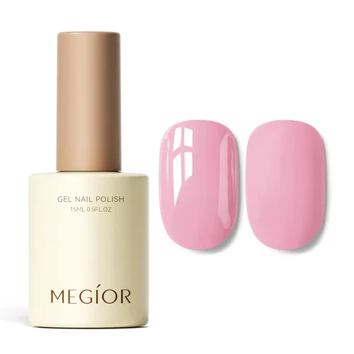 Miniatura 63 de MEGIOR Esmalte de uñas de gel blanco de 0.5 fl oz, color blanco antiguo, secado con luz UV, esmalte de gel francés, arte de uñas, salón de manicura