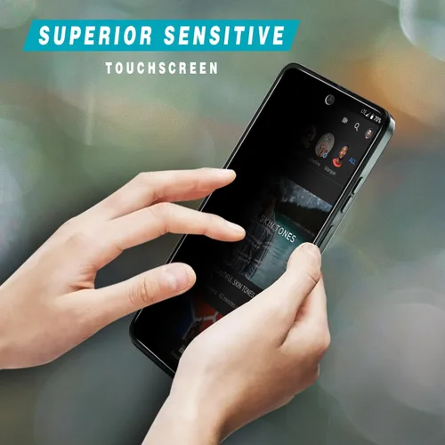Miniatura 6 de Paquete de 2 protectores de pantalla de privacidad para Motorola Moto G 5G (2024), vidrio templado antiespía, sin burbujas, compatible con fundas