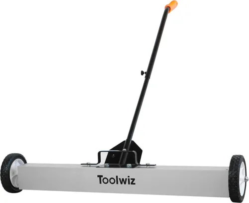 Miniatura 15 de Toolwiz Barredora magnética de 17 pulgadas, herramientas de techo para barredora de césped, herramientas de 8.8 libras con ruedas lisas para limpiar